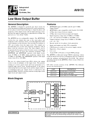 AV9172-03CN16 Datasheet PDF Integrated Circuit Systems