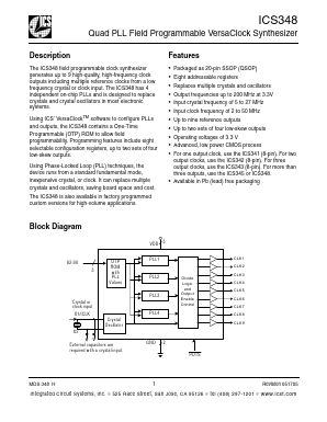 ICS348RIPLF Datasheet PDF Integrated Circuit Systems