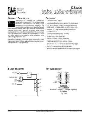 ICS8305 Datasheet PDF Integrated Circuit Systems
