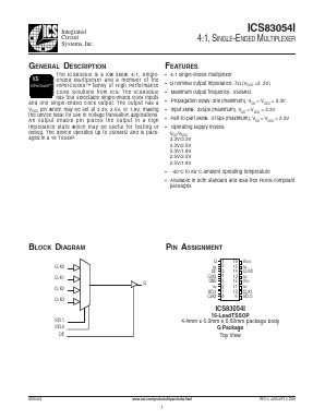 ICS83054I Datasheet PDF Integrated Circuit Systems
