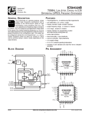 ICS84329BVT Datasheet PDF Integrated Circuit Systems