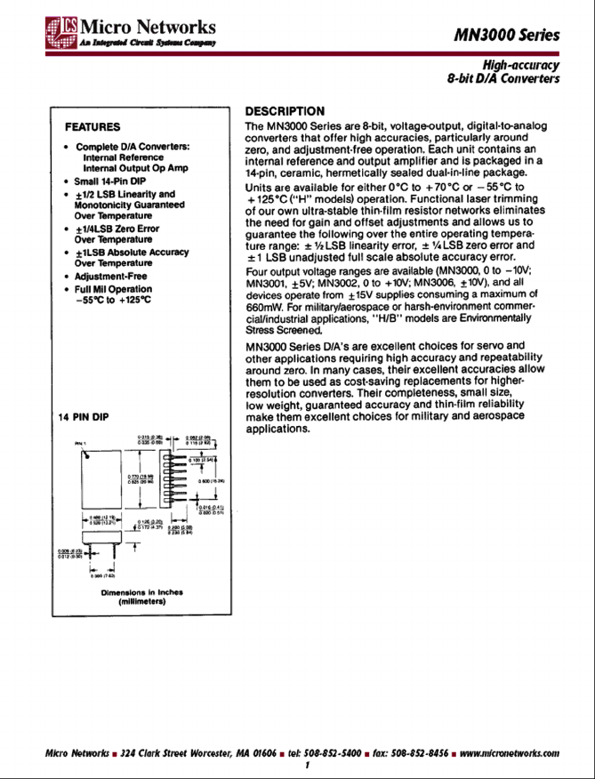 MN3002H/B Datasheet PDF Integrated Circuit Systems