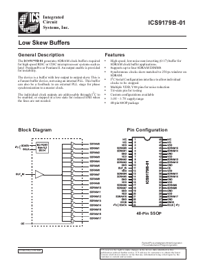 ICS9179BF-01 Datasheet PDF Integrated Circuit Systems