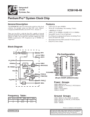 ICS9148-49 Datasheet PDF Integrated Circuit Systems