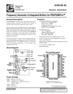 AV9148F-37 Datasheet PDF Integrated Circuit Systems