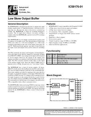 ICS9176-01 Datasheet PDF Integrated Circuit Systems