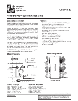 ICS9148-20 Datasheet PDF Integrated Device Technology