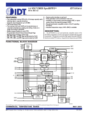 IDT72V3612L12PQF Datasheet PDF Integrated Device Technology