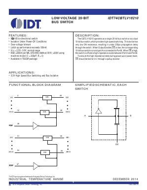 IDT74CBTLV16210 Datasheet PDF Integrated Device Technology