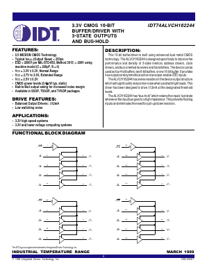 IDT74ALVCH162244 Datasheet PDF Integrated Device Technology