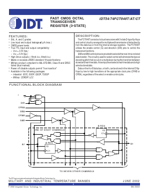 IDT74FCT646ATD Datasheet PDF Integrated Device Technology