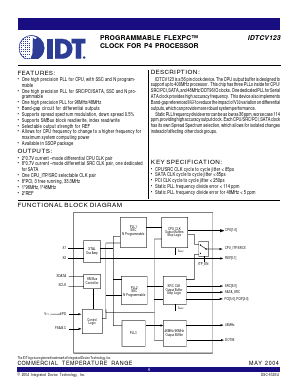 IDTCV123PV Datasheet PDF Integrated Device Technology