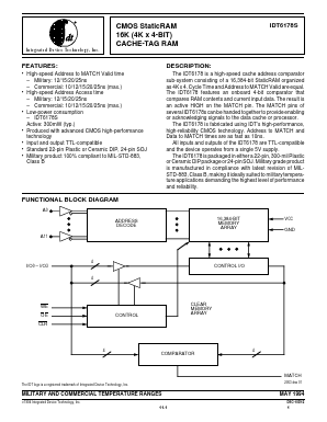 IDT6178S20PB Datasheet PDF Integrated Device Technology