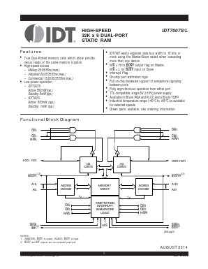 IDT7007L35PFG Datasheet PDF Integrated Device Technology