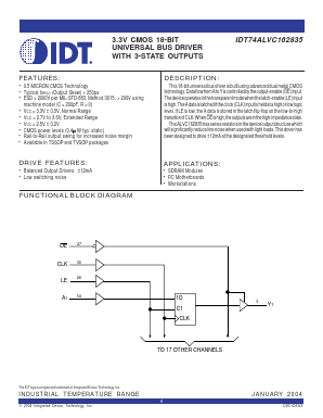 74ALVC162835 Datasheet PDF Integrated Device Technology
