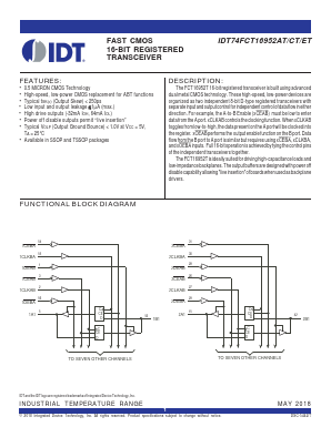 IDT74FCT952CTPAG Datasheet PDF Integrated Device Technology