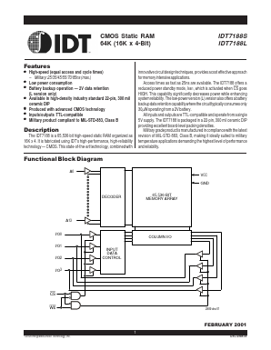 IDT7188L55DB Datasheet PDF Integrated Device Technology