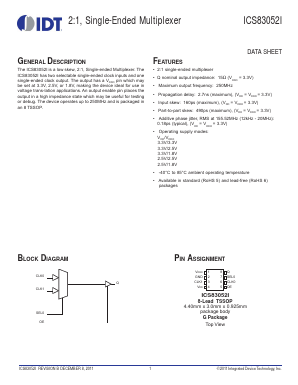 ICS83052I Datasheet PDF Integrated Device Technology