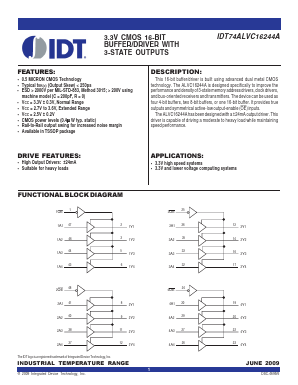 IDT74ALVC16244APAG Datasheet PDF Integrated Device Technology
