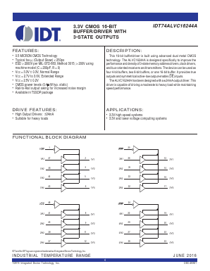 IDT74ALVC16244APAG Datasheet PDF Integrated Device Technology