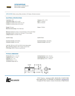 107DCN2R7SLB Datasheet PDF Illinois Capacitor, Inc.
