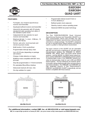 EI82C684 Datasheet PDF IMP, Inc