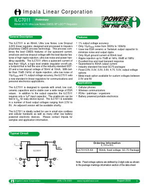 ILC7011C5-30 Datasheet PDF Impala Linear Corporation