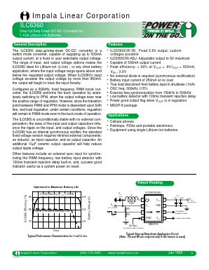 ILC6360 Datasheet PDF Impala Linear Corporation