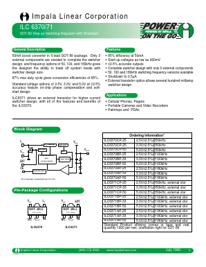 ILC6370CP-50 Datasheet PDF Impala Linear Corporation