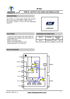 IP1531 Datasheet PDF Interpion semiconductor
