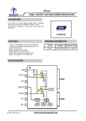 IP1521 Datasheet PDF Interpion semiconductor