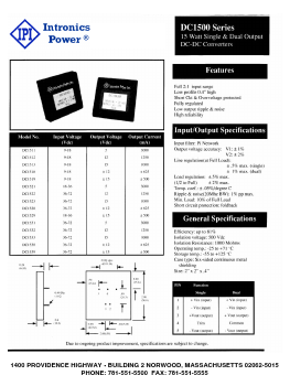 DC1539 Datasheet PDF Intronics Power, Inc.
