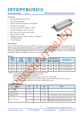 EUC-108T070ST Datasheet PDF Inventronics Inc.