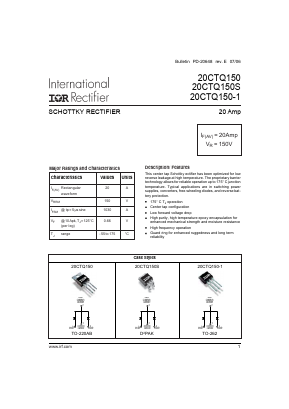 20CTQ150SPBF Datasheet PDF International Rectifier