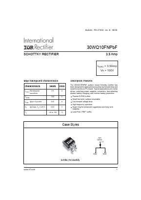30WQ10FNPBF Datasheet PDF International Rectifier