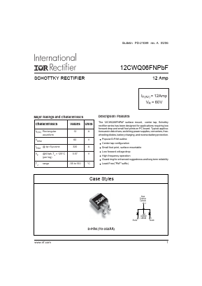 12CWQ06FNPBF Datasheet PDF International Rectifier