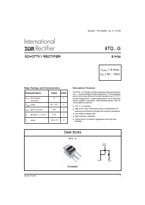 8TQ100G Datasheet PDF International Rectifier