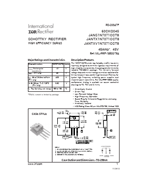 60CKQ045 Datasheet PDF International Rectifier