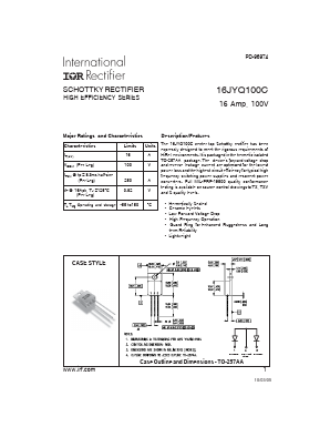 16JYQ100C Datasheet PDF International Rectifier
