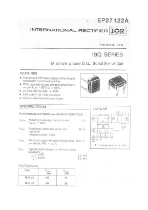 1BQ40 Datasheet PDF International Rectifier