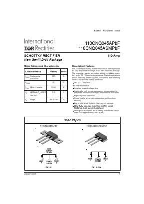110CNQ045ASM Datasheet PDF International Rectifier