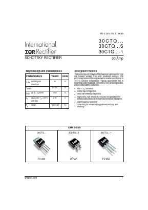 30CTQ050S Datasheet PDF International Rectifier