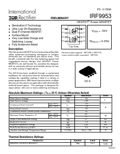 IRF9953TR Datasheet PDF International Rectifier