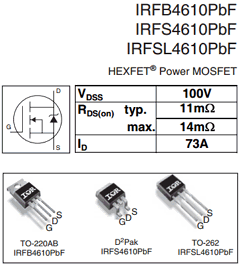 IRFSL4610PBF Datasheet PDF International Rectifier