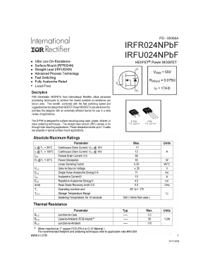 IRFU024NPBF Datasheet PDF International Rectifier