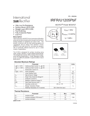 IRFU1205PBF Datasheet PDF International Rectifier