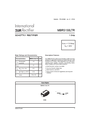 MBRS130LTR Datasheet PDF International Rectifier