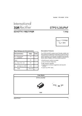 STPS1L30UPBF Datasheet PDF International Rectifier