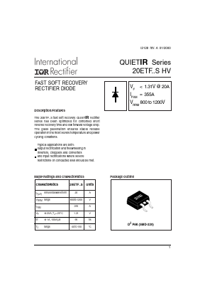 20ETF10S Datasheet PDF International Rectifier