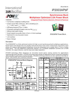 IP2003APBF Datasheet PDF International Rectifier